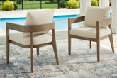 Orleans Furniture - Ashley Furniture - Serene Bay Outdoor - Sofa with Cushion / Dark Brown/White - P671-838